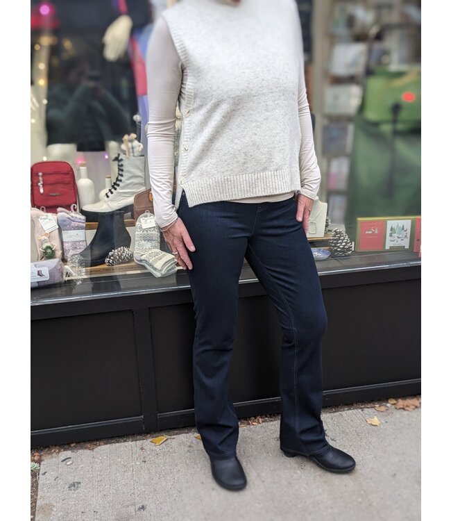 Hue Pull-On Denim Baby Bootcut - Black Indigo Wash