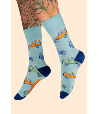 Powder Men's Bamboo Socks - Vintage Landrover