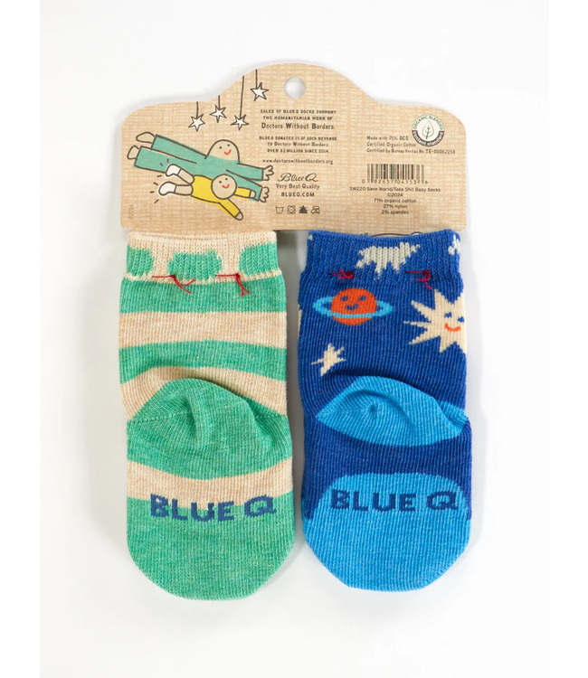 Blue Q Baby Socks - Might Save the World