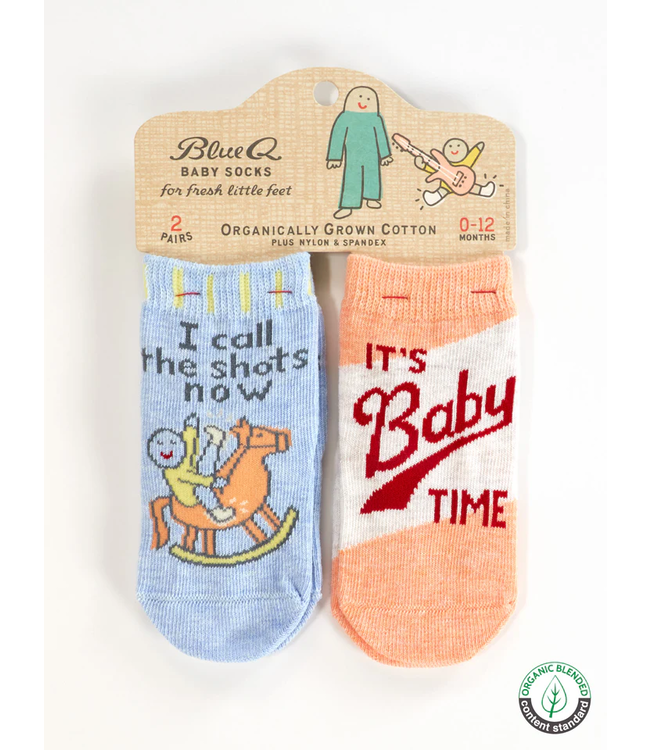Blue Q Baby Socks - I Call the Shots Now