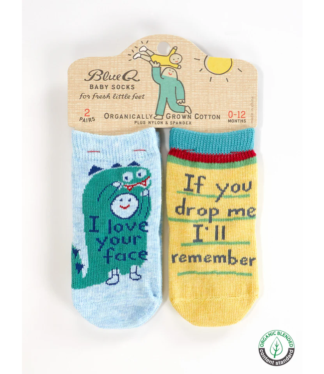 Blue Q Baby Socks - I Love Your Face