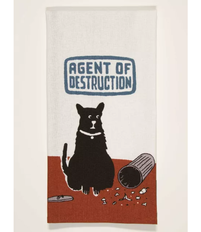 Blue Q Dish Towel - Agent of Destruction