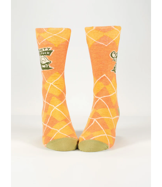 Blue Q Crew Socks - Crotchety Old F