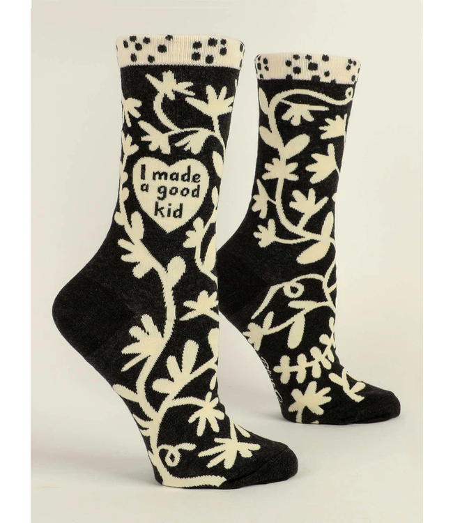 Blue Q Crew Socks - Made a Good Kid