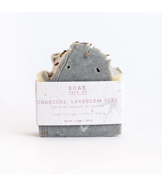Soak Bath Co Charcoal Lavender Soap Bar