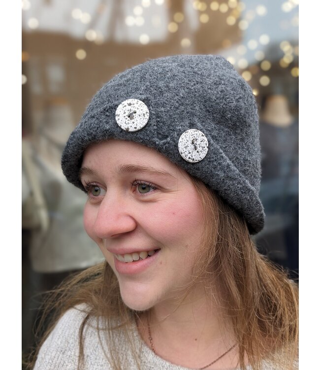 Julie Sinden Button Up Merino Wool Hat - Assorted