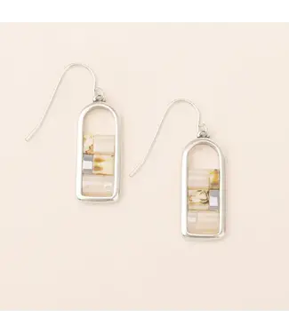 Scout Good Karma Frame Earrings - Ivory / Silver
