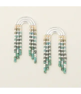 Scout Chromacolor Thread Earrings - Turquoise / Multi / Silver