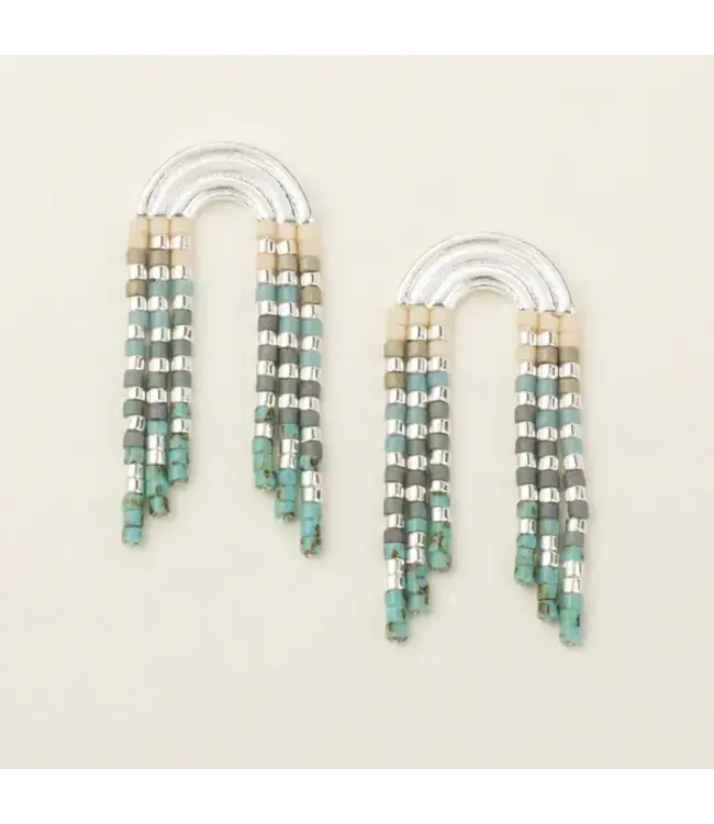 Scout Chromacolor Thread Earrings - Turquoise / Multi / Silver