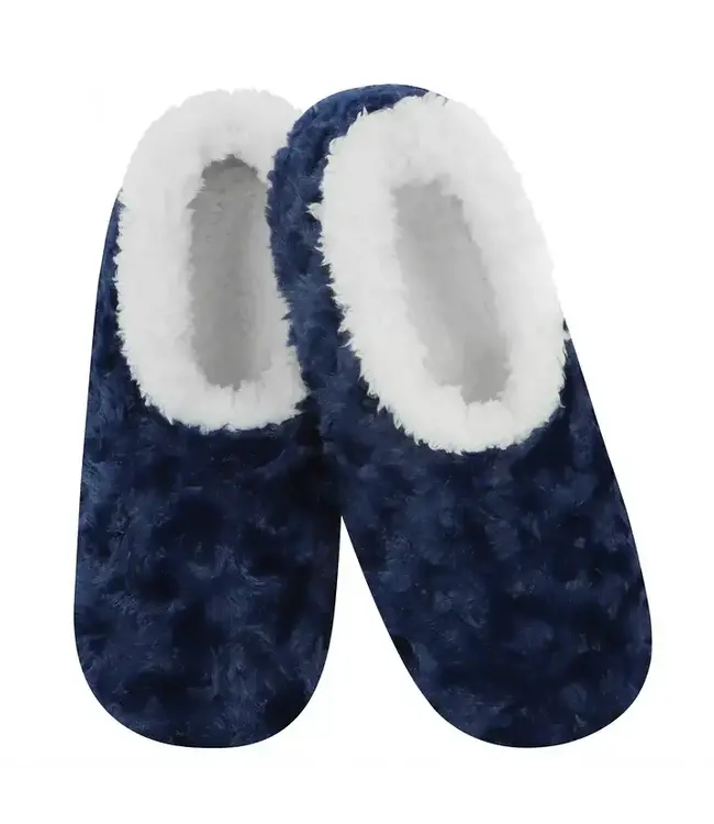 Snoozies Slippers - Bouquet of Roses - Navy