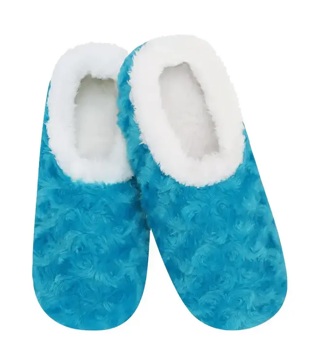 Snoozies Slippers - Bouquet of Roses - Turquoise