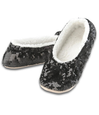 Snoozies Slippers - Sequin - Black
