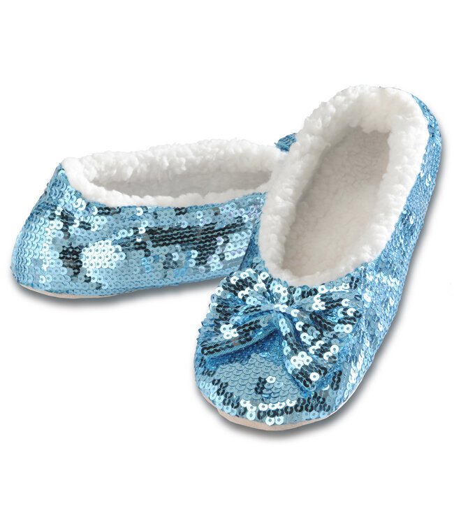 Snoozies Snoozie Slippers - Sequin - Blue