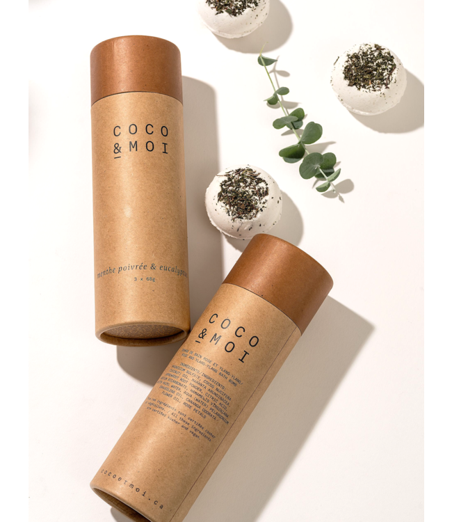 Coco & Moi Bath Bomb Trio - Peppermint & Eucalyptus