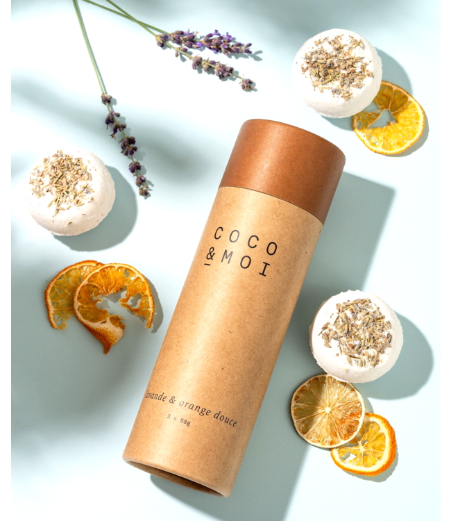 Coco & Moi Bath Bomb Trio- Lavender & Sweet Orange
