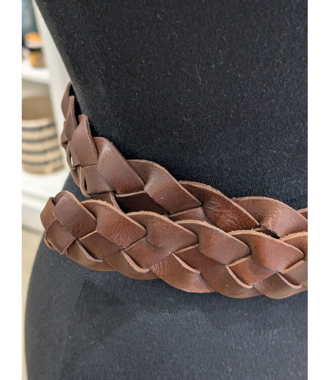 Jessy Braided Belt - Tan