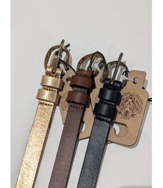 Jade Thin Belt - Black