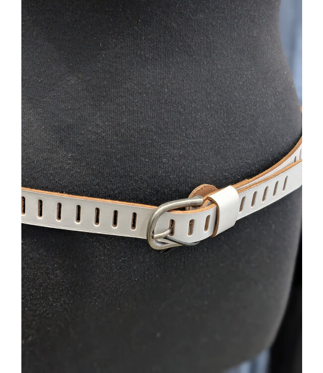Pam Notched Belt - White