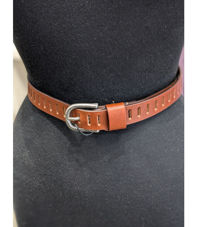 Pam Notched Belt - Tan