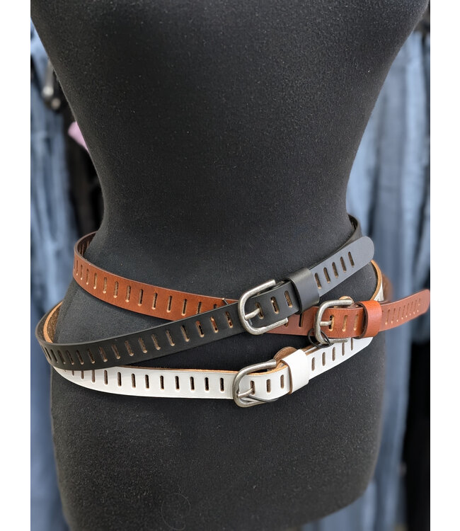 Pam Notched Belt - Black