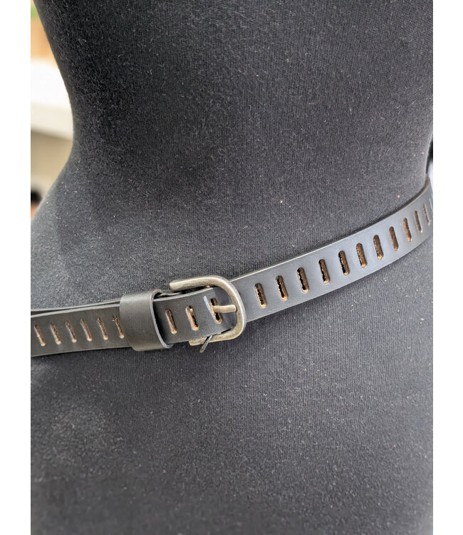Pam Notched Belt - Black