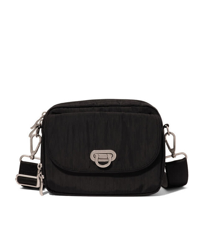 Baggallini Coastal Flip Lock Camera Crossbody Bag - Black