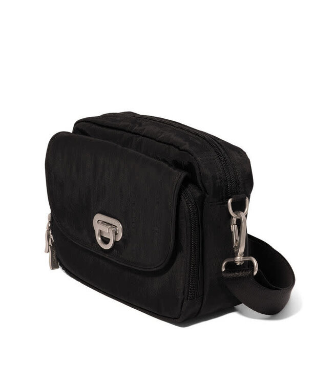 Baggallini Coastal Flip Lock Camera Crossbody Bag - Black