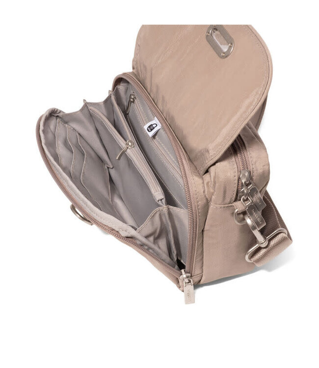 Baggallini Coastal Flip Lock Camera Crossbody Bag - Moonrock