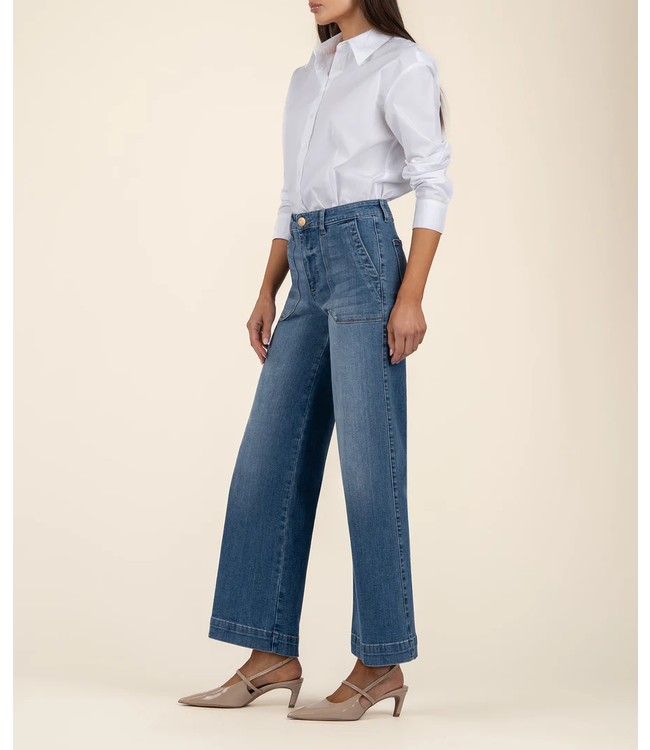 KUT Jeans Meg High Rise Wide Leg - Friendship Wash