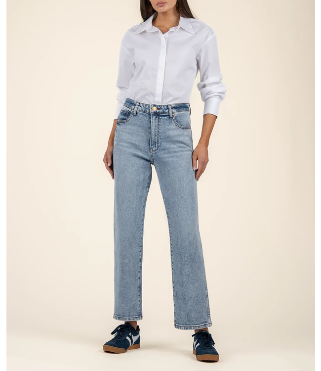 KUT Jeans Melissa High Rise Straight Leg - Light Wash