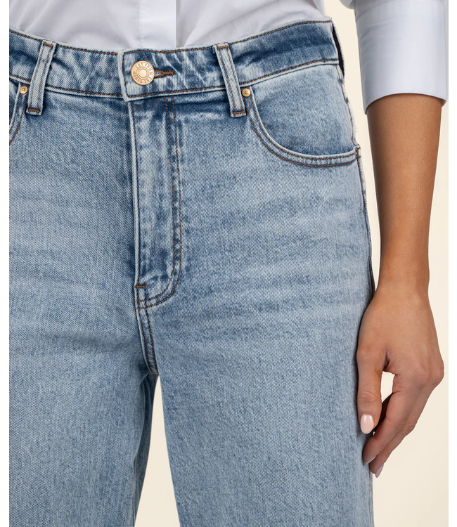KUT Jeans Melissa High Rise Straight Leg - Light Wash