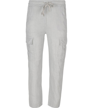 Astrid Cargo Pocket Linen Pants - Grey