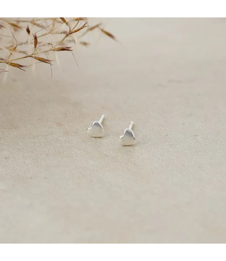 Glee Jewelry Cutie Heart Studs - Silver