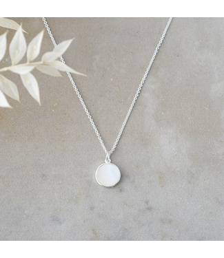 Glee Jewelry Alluring Round Pearl Necklace- Silver