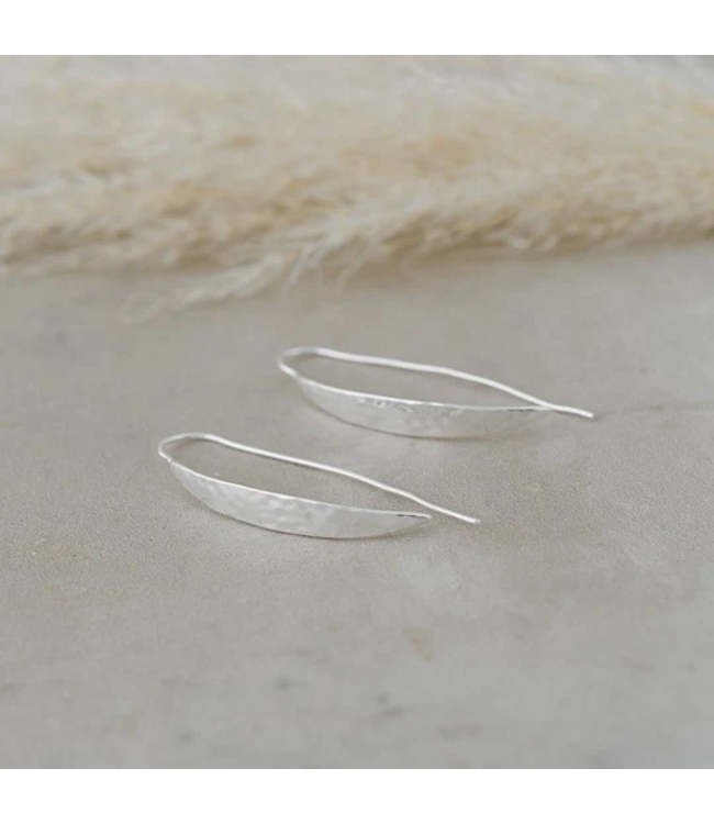 Glee Jewelry Be Kind Leaf Earring - Silver