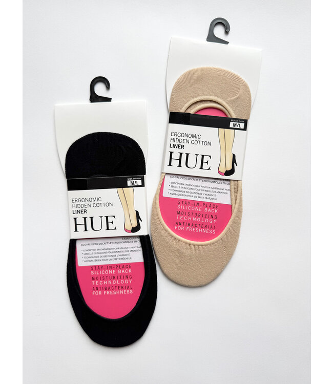 Hue Hidden Cotton Liner Socks - Black