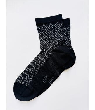 Hue Sheer Pointelle Socks - Black