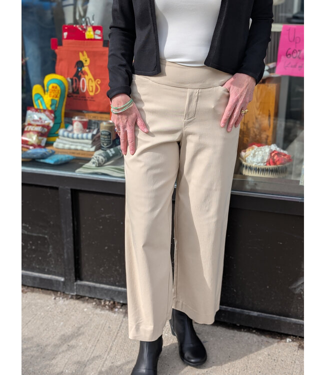 Point Zero Pull-On Wide Leg Pants - Sand