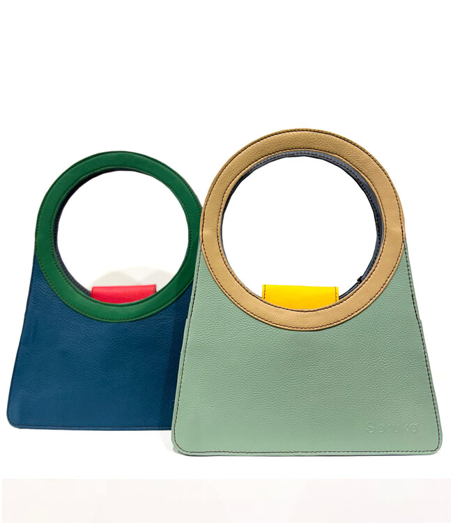 Soruka Honey Rounded  Leather Handbag