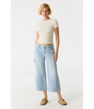 Cup of Joe Denim Vanessa Cropped Culotte Jean - Light Blue