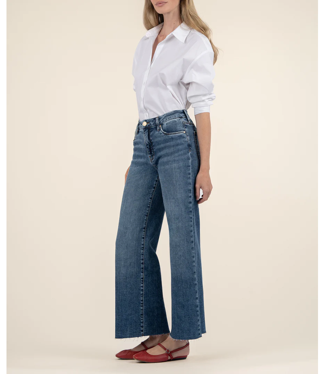 KUT Jeans Meg High Rise Wide Leg - Medium Wash