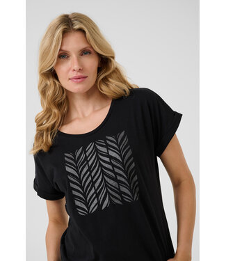 Cream CRRigga T-Shirt - Black Glitter Stripe