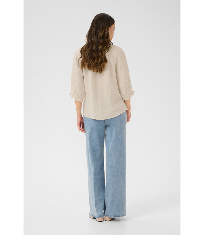 Cream CRBellis Lace Blouse - Snow White