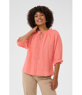 Cream CRBellis Lace Blouse - Porcelain Rose