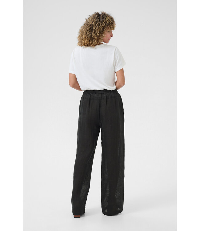 Cream CRBellis Linen Pant - Pitch Black
