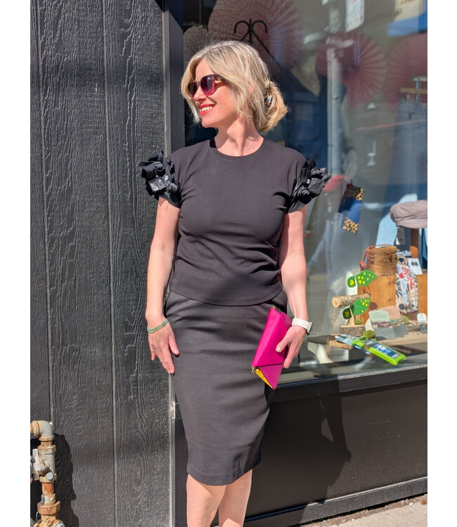 ICHI IHKate Office Skirt - Black