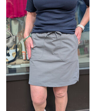 Point Zero Drawstring Waist Skort - Grey