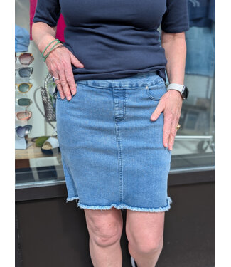 Point Zero Denim Skort - Medium Wash