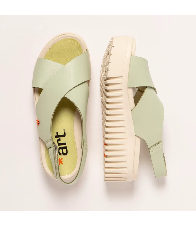 The Art Company Brighton Cross Leather Sandal - Lima