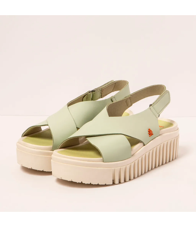 The Art Company Brighton Cross Leather Sandal - Lima